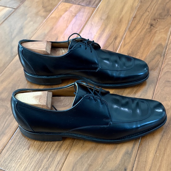 Elegant Black Allen Edmonds Leather Men's Oxfords- Burtons - Picture 4 of 10